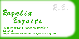 rozalia bozsits business card